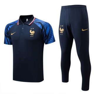 Polo Francia Set Completo 2022 2023 Blu