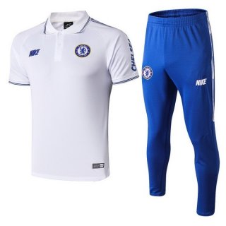 Polo Set Completo Chelsea 2019 2020 Bianco Blu