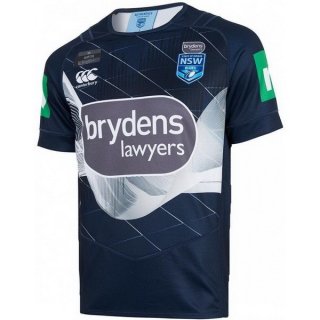 Maglia di Formazione Rugby Nsw Blues 2018 Blu
