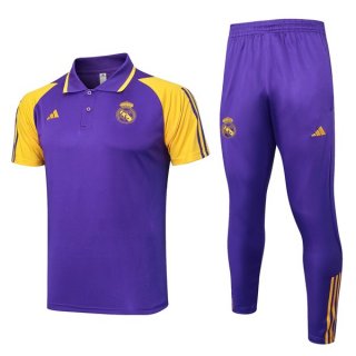 Polo Real Madrid Set Completo 2024 2025 Porpora Giallo