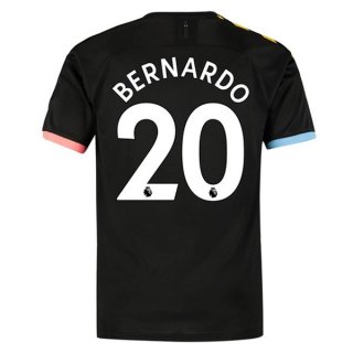 Maglia Manchester City NO.20 Bernardo Away 2019 2020 Nero