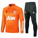 Giacca Manchester United 2020 2021 Arancione Nero