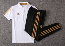 Polo Real Madrid Set Completo 2019 2020 Nero Bianco Polo Real Madrid Set Completo 2019 2020 Nero Bianco