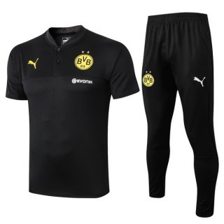 Polo Borussia Dortmund Set Completo 2019 2020 Nero Giallo