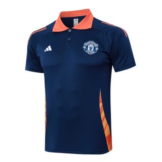 Polo Manchester United 2024 2025 Blu Arancione