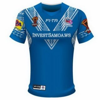 Thailandia Maglia Samoa RLWC Home 2017 2018 Blu