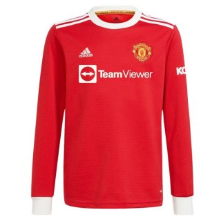 Thailandia Maglia Manchester United Home ML 2021 2022 Rosso