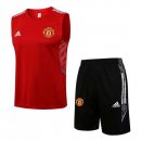 Maglia Manchester United Senza Maniche 2022 Rosso Nero Maglia Manchester United Senza Maniche 2022 Rosso Nero