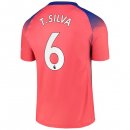 Maglia Chelsea NO.6 T. Silva Terza 2020 2021 Arancione Maglia Chelsea NO.6 T. Silva Terza 2020 2021 Arancione