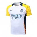 Maglia Formazione Real Madrid 2024 2025 Bianco Giallo Maglia Formazione Real Madrid 2024 2025 Bianco Giallo