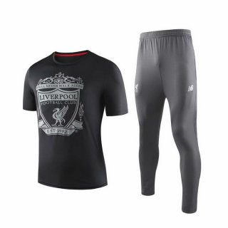 Maglia di Formazione Liverpool Set Completo 2019 2020 Nero Grigio