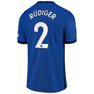Maglia Chelsea NO.2 Rudiger Home 2020 2021 Blu