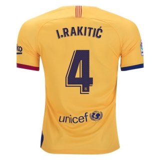 Maglia Barcellona NO.4 I.Rakitic Away 2019 2020 Giallo
