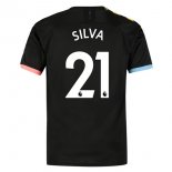 Maglia Manchester City NO.21 Silva Away 2019 2020 Nero