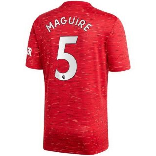 Maglia Manchester United NO.5 Maguire Home 2020 2021 Rosso