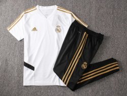 Maglia di Formazione Real Madrid Set Completo 2019 2020 Bianco Nero
