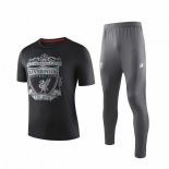 Maglia di Formazione Liverpool Set Completo 2019 2020 Nero Grigio