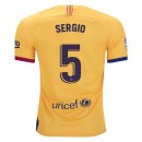 Maglia Barcellona NO.5 Sergio Away 2019 2020 Giallo