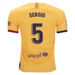 Maglia Barcellona NO.5 Sergio Away 2019 2020 Giallo