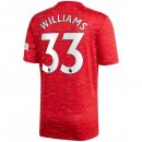 Maglia Manchester United NO.33 Williams Home 2020 2021 Rosso Maglia Manchester United NO.33 Williams Home 2020 2021 Rosso