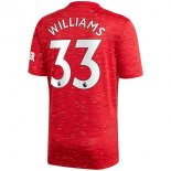 Maglia Manchester United NO.33 Williams Home 2020 2021 Rosso
