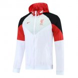 Giacca a Vento Liverpool 2021 2022 Bianco Rosso