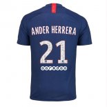 Maglia Paris Saint Germain NO.21 Ander Herrera Home 2019 2020 Blu