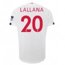 Maglia Liverpool NO.20 Lallana Away 2019 2020 Bianco Maglia Liverpool NO.20 Lallana Away 2019 2020 Bianco