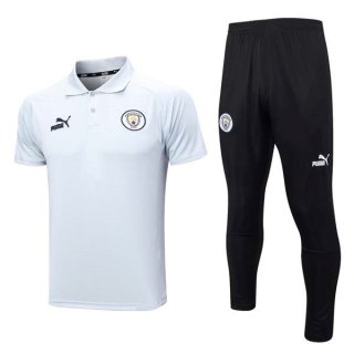 Polo Manchester City Set Completo 2023 2024 Bianco Nero