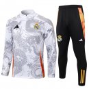 Felpa Allenamento Real Madrid 2024 2025 Bianco Grigio 5 Felpa Allenamento Real Madrid 2024 2025 Bianco Grigio 5