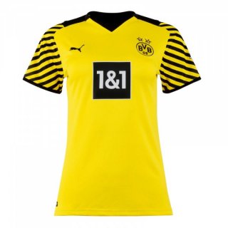 Maglia Borussia Dortmund Home Donna 2021 2022 Giallo