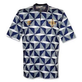 Thailandia Maglia Irlanda Del Norte Away Retro 1990 1993 Grigio