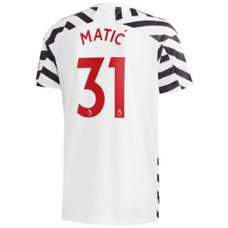Maglia Manchester United NO.31 Matic Terza 2020 2021 Bianco