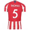Thailandia Maglia Atletico Madrid NO.5 Thomas Home 2019 2020 Rosso