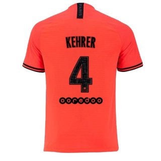 Maglia Paris Saint Germain NO.4 Kehrer Away 2019 2020 Arancione