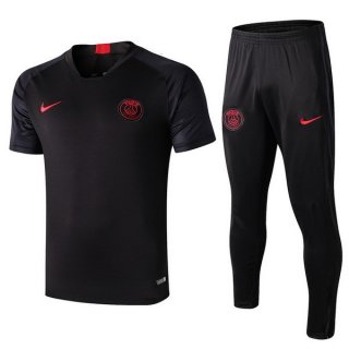 Maglia di Formazione Paris Saint Germain Set Completo 2019 2020 Nero Rosso
