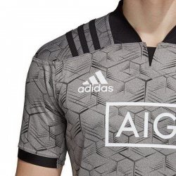 Maglia di Formazione Rugby All Blacks 2018 Grigio Maglia di Formazione Rugby All Blacks 2018 Grigio