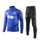 Felpa Bambino Manchester United 2019 2020 Blu Nero Giallo
