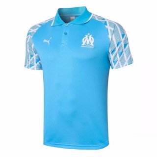 Polo Marseille 2020-2021 Blu Luce Bianco
