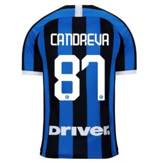 Maglia Inter Milan NO.87 Candreva Home 2019 2020 Blu