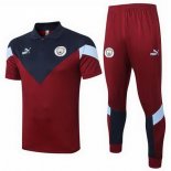 Polo Manchester City Set Completo 2020 2021 Borgogna