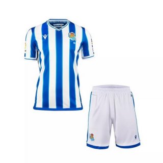 Maglia Real Sociedad Home Bambino 2020 2021 Bianco Blu