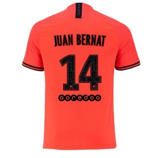 Maglia Paris Saint Germain NO.14 Juan Bernat Away 2019 2020 Arancione