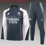 Bambino Felpa Allenamento Real Madrid 2024 2025 Grigio