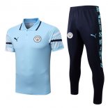 Polo Manchester City Set Completo 2022 2023 Blu