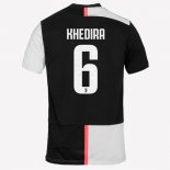 Maglia Juventus NO.6 Khedira Home 2019 2020 Bianco Nero