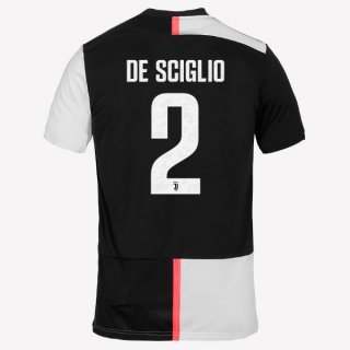Maglia Juventus NO.2 De Sciglio Home 2019 2020 Bianco Nero