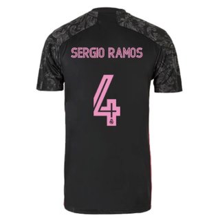 Maglia Real Madrid Terza NO.4 Sergio Ramos 2020 2021 Nero