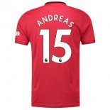 Maglia Manchester United NO.15 Andreas Home 2019 2020 Rosso