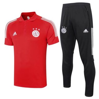 Polo Ajax Set Completo 2020-2021 Rosso Nero